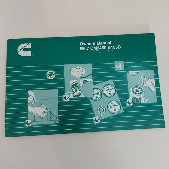 Cummins Owner's Manual B6.7 CM2450 B155B 2020 Edition Engine Maintenance Parts - Picture 1 of 16